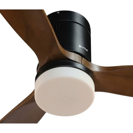 Ventilatore da Soffitto con Luce Grunkel Marrone Nero 55 W