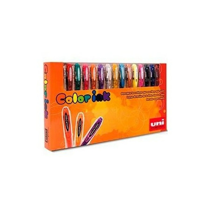 Set di Penne Uni-Ball Rollerball Signo UM-120 Multicolore 15 Pezzi 0,5 mm Set di Penne Uni-Ball Rollerball Signo UM-120 Multicolore 15 Pezzi 0,5 mm