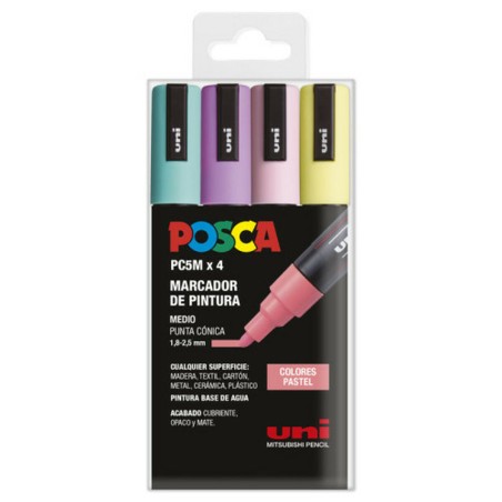 Pennarello per vernice acrilica POSCA PC-5M Torta 1,8-2,5 mm 4 Unità