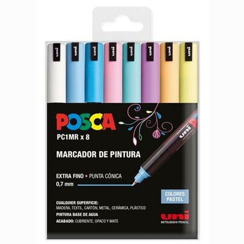 Pennarello per vernice acrilica POSCA PC-1MR/8C Torta 0,7 mm 8 Pezzi Pennarello per vernice acrilica POSCA PC-1MR/8C Torta 0,7 mm 8 Pezzi