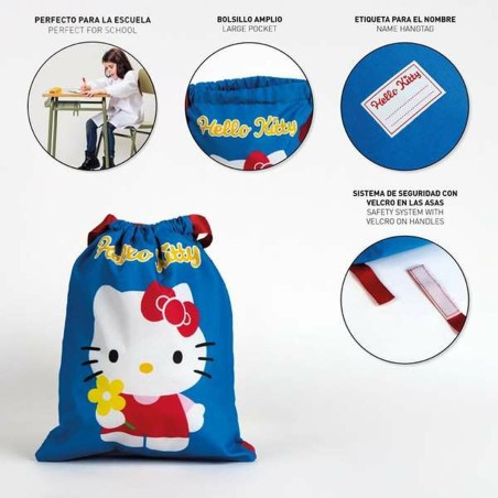 Zainetto con Cordini Hello Kitty Azzurro 27 x 33 cm