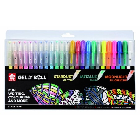 Set di Penne Talens Sakura Gelly Roll Mixed 24 Pezzi