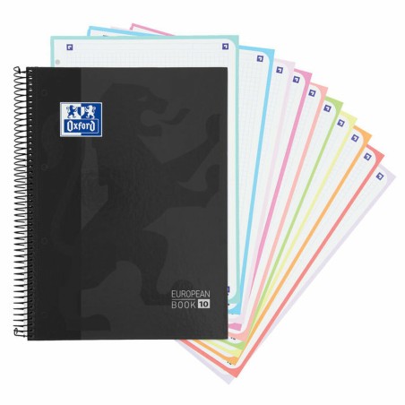 Quaderno Oxford Europeanbook 10 School Classic Nero A4 150 Fogli (5 Unità)