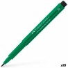 Pennarelli Faber-Castell Pitt Artist Verde scuro (10 Unità)