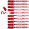 Marcatore permanente Edding 3300 Rosso (10 Unità)