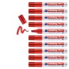 Marcatore permanente Edding Nº1 Rosso (10 Unità)