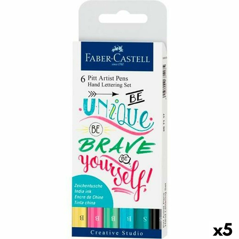 Set di Pennarelli Faber-Castell Pitt Artist Calligrafia Confezione Torta (5 Unità) Set di Pennarelli Faber-Castell Pitt Artist Calligrafia Confezione Torta (5 Unità)