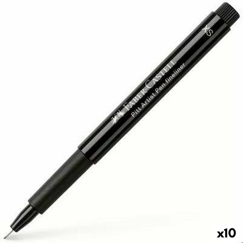 Marcatore permanente Faber-Castell Pitt Artist Marcatore permanente Nero (10 Unità)
