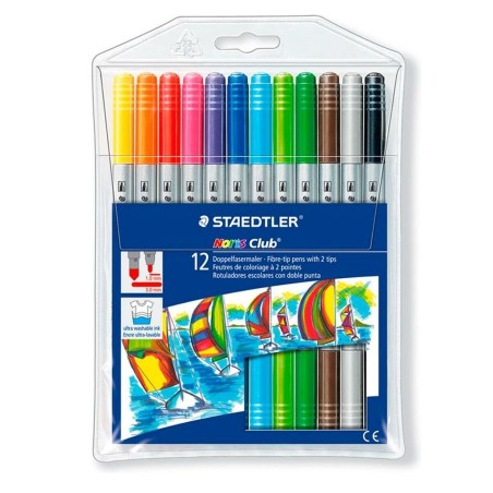 Set di Pennarelli Staedtler Noris Club Doppia punta Multicolore (10 Unità)