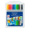 Set di Pennarelli Staedtler Noris Club Doppia punta Multicolore (10 Unità)