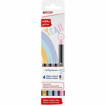Set di Pennarelli Edding 1200 Multicolore Torta Porporina 4 Pezzi