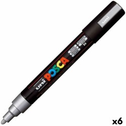 Pennarelli POSCA PC-5M Argentato (6 Unità)