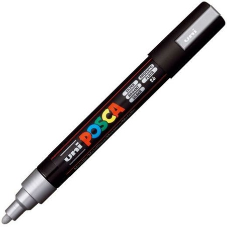 Pennarelli POSCA PC-5M Argentato (6 Unità)