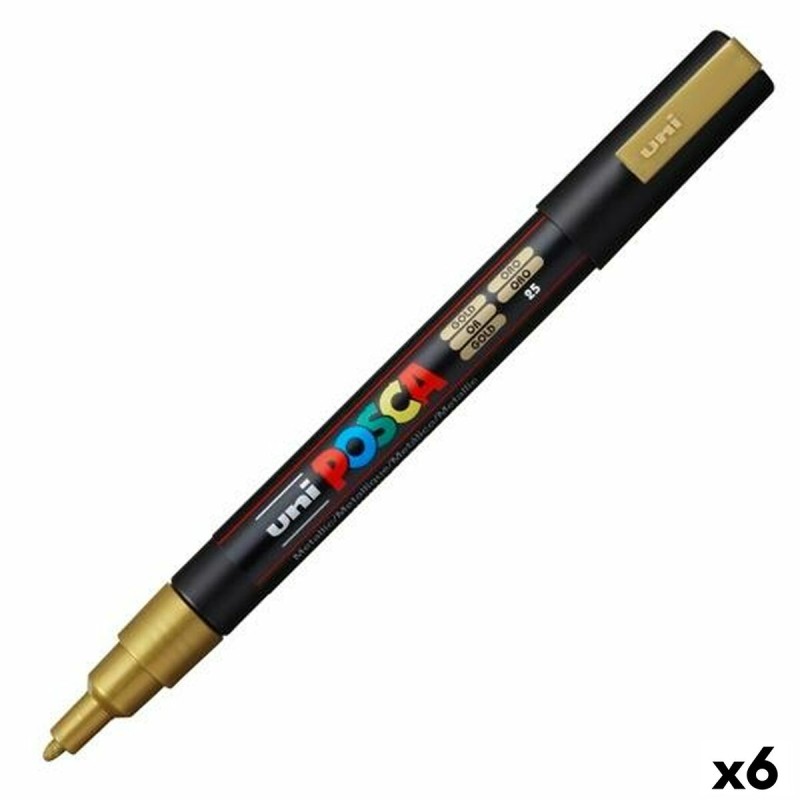 Pennarello POSCA PC-3M Dorato (6 Unità) Pennarello POSCA PC-3M Dorato (6 Unità)