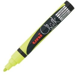 Pennarelli a gesso liquido Uni-Ball PWE-5M Giallo (6 Pezzi)