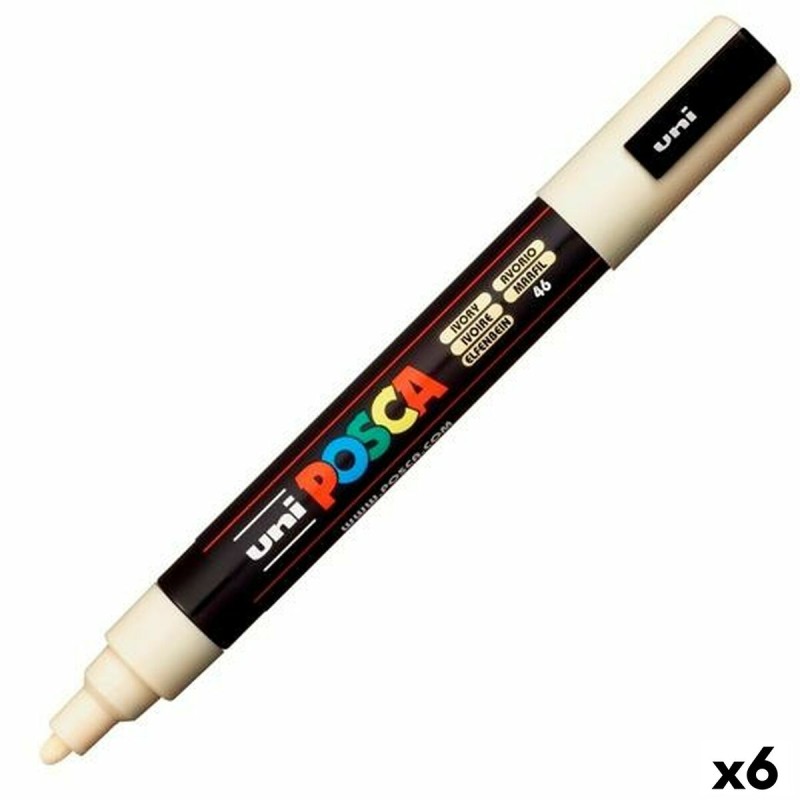 Pennarelli POSCA PC-5M Avorio (6 Pezzi) (6 Unità)