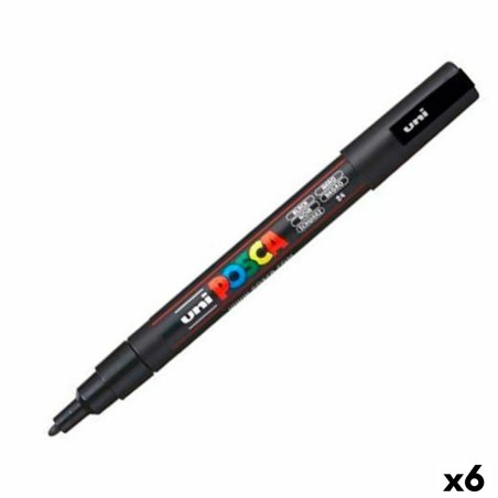 Pennarello POSCA PC-3M Nero (6 Unità)