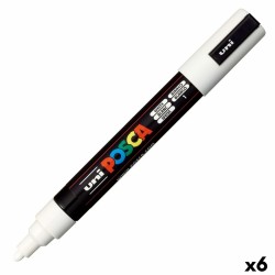Pennarelli POSCA PC-5M Bianco (6 Unità)