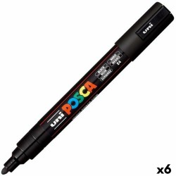 Pennarelli POSCA PC-5M Punta a proiettile Nero (6 Unità)