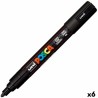Pennarelli POSCA PC-5M Punta a proiettile Nero (6 Unità)