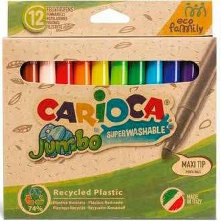 Set di Pennarelli Carioca Jumbo Eco Family 24 Pezzi Multicolore (24 Unità)