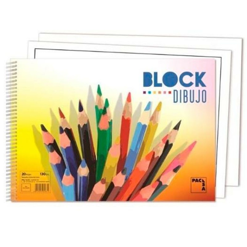 Blocco da disegno Pacsa 20 Fogli 33 x 23 cm Senza cornice Blocco da disegno Pacsa 20 Fogli 33 x 23 cm Senza cornice