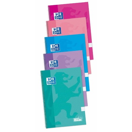 Quaderno Oxford Multicolore Din A4 80 Pagine 21,5 x 31,5 cm 5 Pezzi