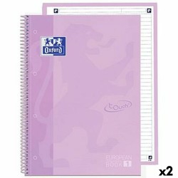 Quaderno Oxford EUROPEANBOOK 1 Lavanda Torta A4+ 80 Pagine 5 Pezzi (2 Unità)