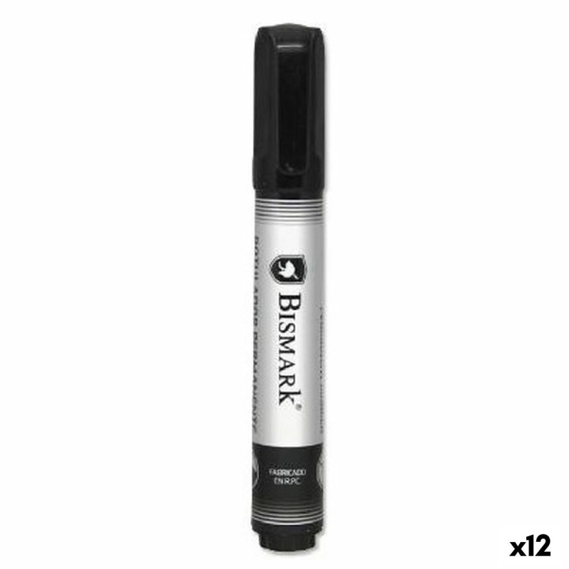 Marcatore permanente Bismark Nero 1,5 mm (12 Unità) Marcatore permanente Bismark Nero 1,5 mm (12 Unità)
