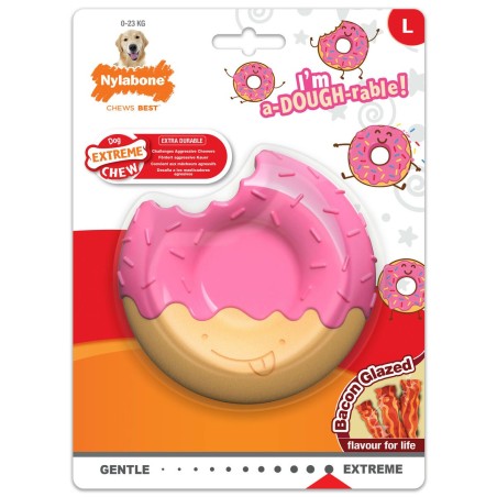 Giocattoli per cani Nylabone Rosa Bacon L
