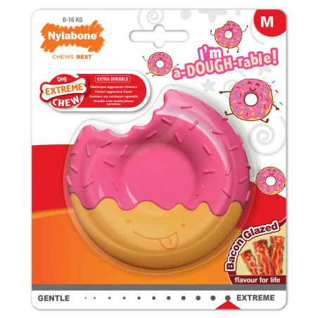 Giocattoli per cani Nylabone Rosa Bacon M