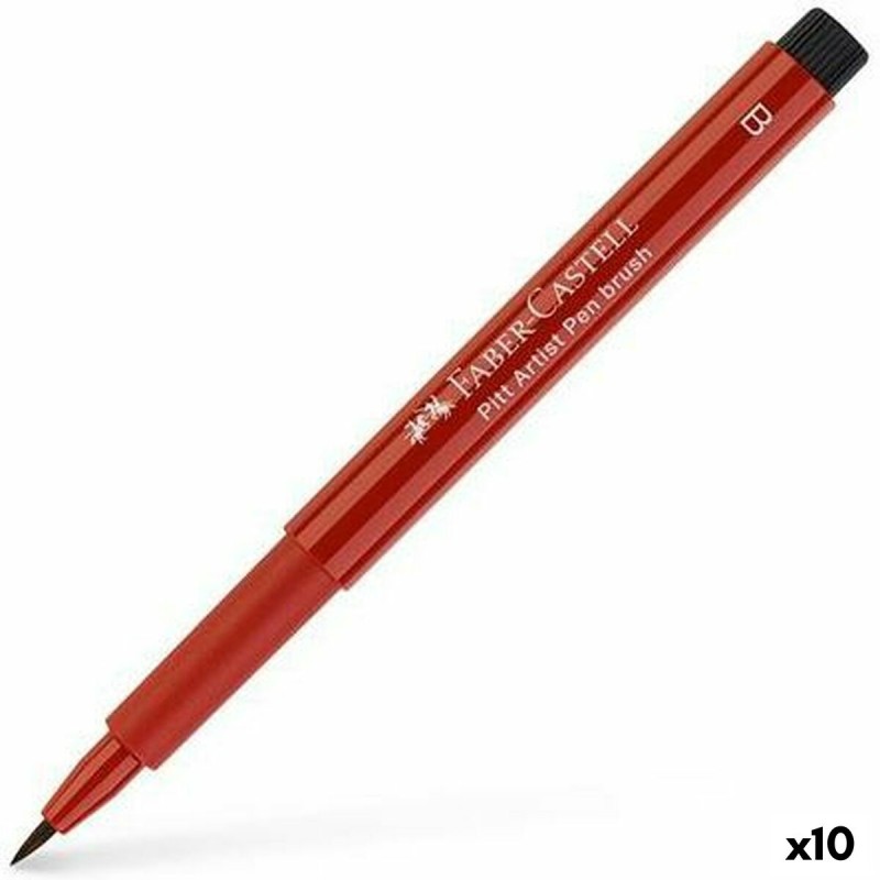 Pennarelli Faber-Castell Pitt Artist Rosso Scuro (10 Unità) Pennarelli Faber-Castell Pitt Artist Rosso Scuro (10 Unità)