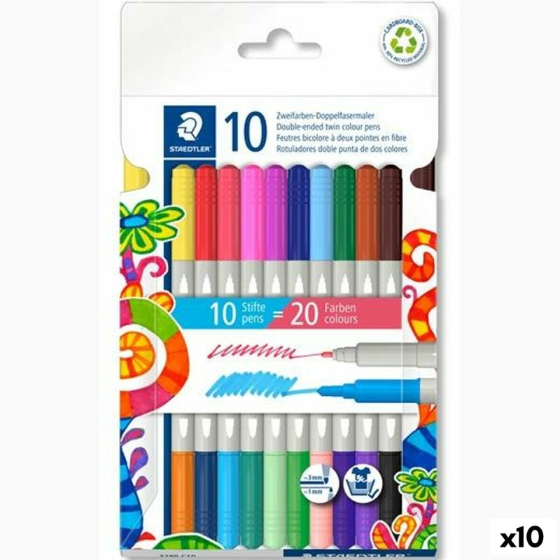 Set di Pennarelli Staedtler Noris 3280 Multicolore (10 Unità) Set di Pennarelli Staedtler Noris 3280 Multicolore (10 Unità)