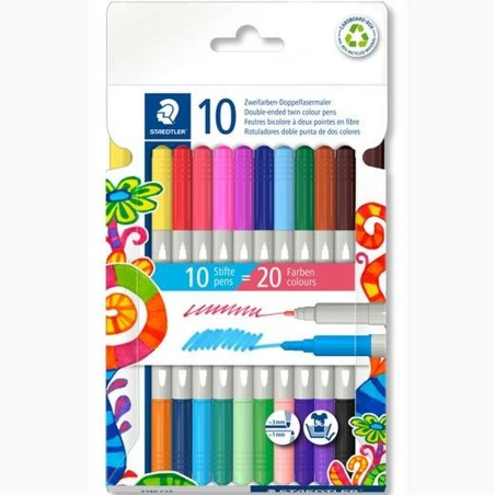 Set di Pennarelli Staedtler Noris 3280 Multicolore (10 Unità)