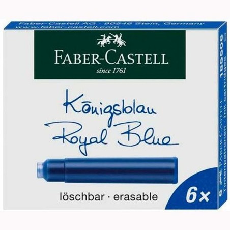 Ricarica inchiostro Faber-Castell 185506 Blu scuro Cartuccia Penna Penna per Calligrafia (10 Unità)