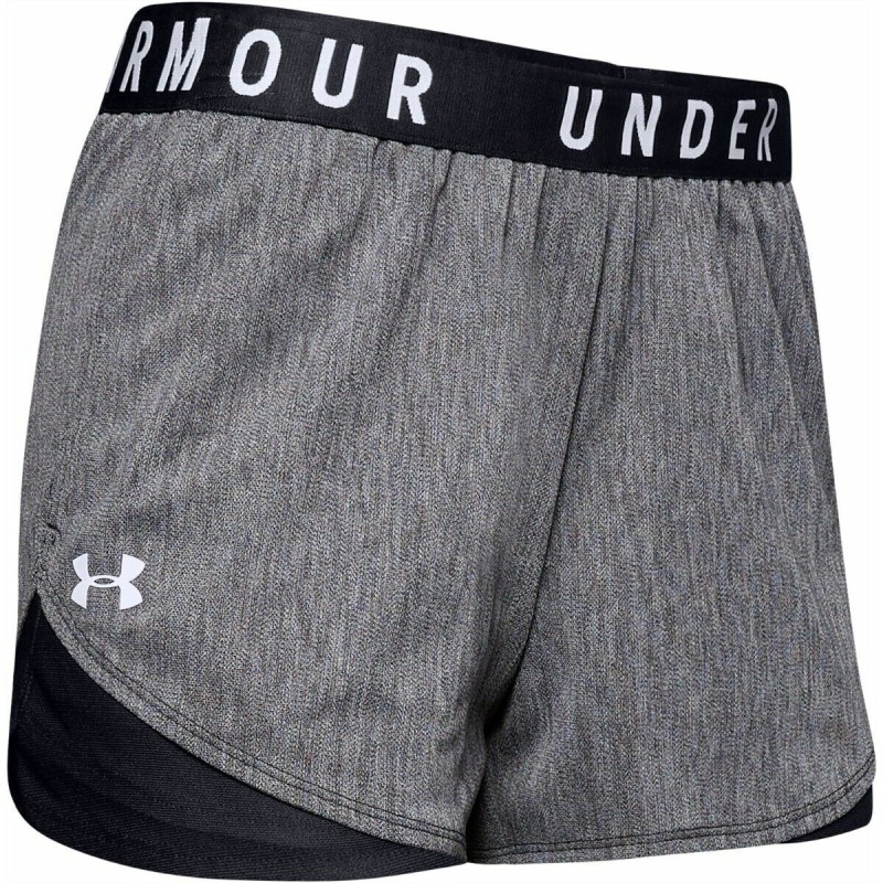 Pantaloncini Sportivi da Donna Under Armour Play Up 3.0 Twist Grigio scuro Nero Pantaloncini Sportivi da Donna Under Armour Play Up 3.0 Twist Grigio scuro Nero