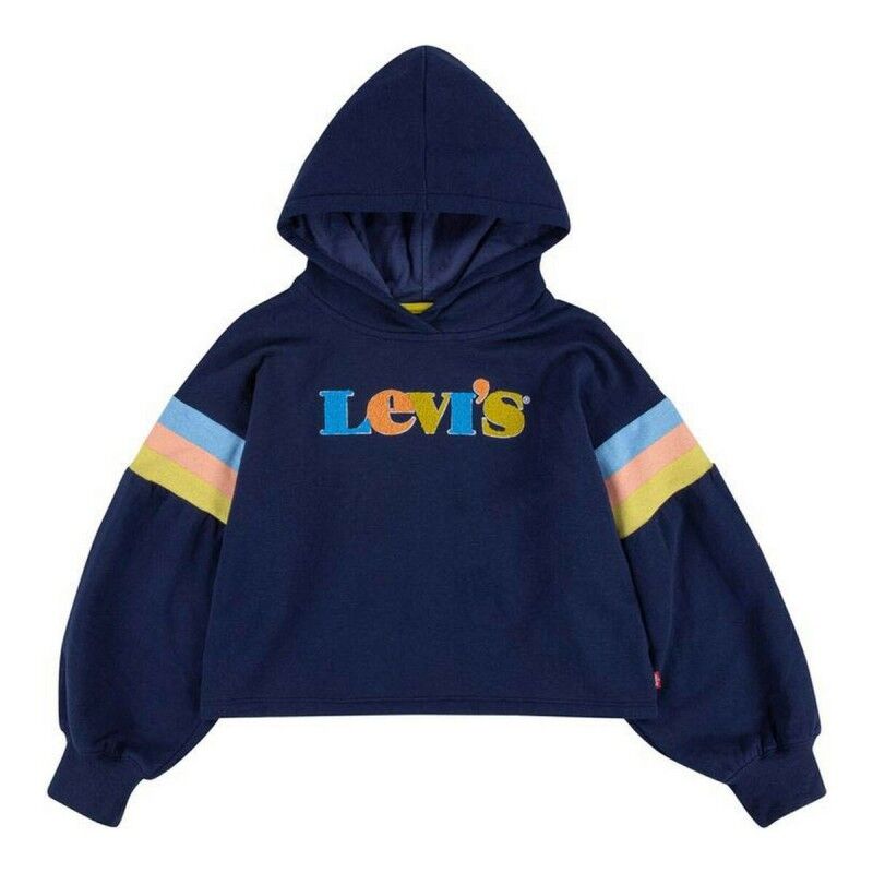 Felpa per Bambini Levi's Full Sleeve High Rise Blu scuro Felpa per Bambini Levi's Full Sleeve High Rise Blu scuro