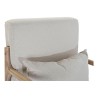Sedia a Dondolo DKD Home Decor Beige Naturale Lino Legno d'albero della gomma 66 x 85 x 81 cm
