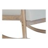 Sedia a Dondolo DKD Home Decor Beige Naturale Lino Legno d'albero della gomma 66 x 85 x 81 cm