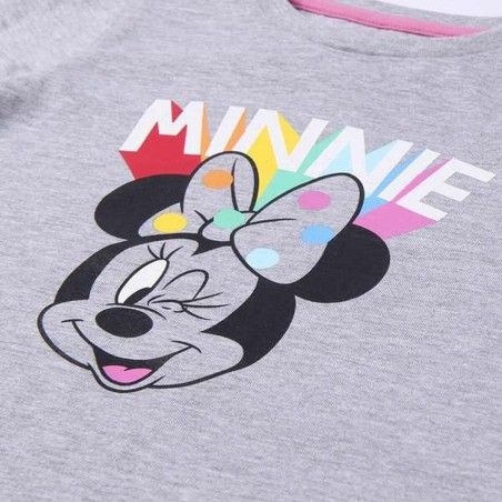 Maglia a Maniche Lunghe per Bambini Minnie Mouse Grigio