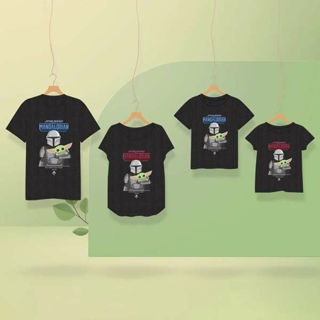 Maglia a Maniche Corte Uomo The Mandalorian Nero