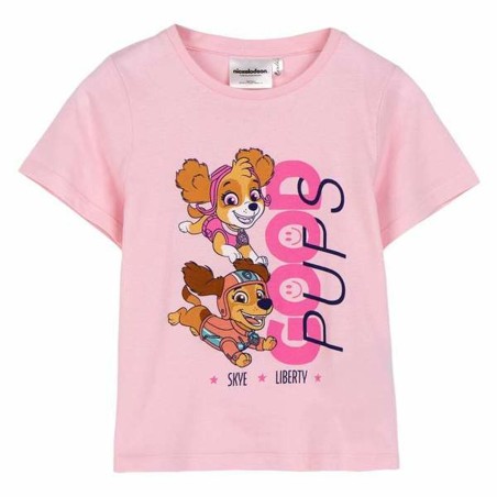 Maglia a Maniche Corte per Bambini The Paw Patrol Bianco