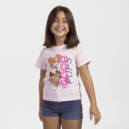 Maglia a Maniche Corte per Bambini The Paw Patrol Bianco