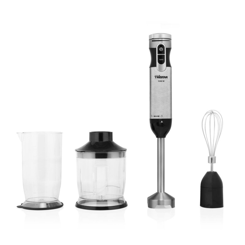 Frullatore ad Immersione Tristar MX4829 Nero Argentato 1000 W Frullatore ad Immersione Tristar MX4829 Nero Argentato 1000 W