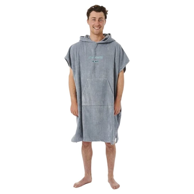 Poncho-Asciugamano con Cappuccio Rip Curl Logo Azzurro