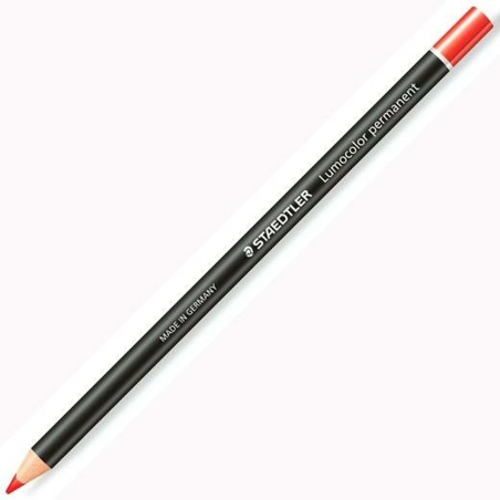 Matite Staedtler Lumocolor Permanent Glasochrom Permanente Rosso (12 Unità)