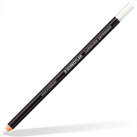 Matite Staedtler Lumocolor Permanent Glasochrom Permanente Bianco (12 Unità)