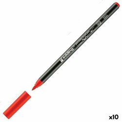 Pennarelli Edding 4200 Pennello Rosso (10 Unità)