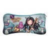Necessaire Gorjuss Curiosity Verde Grigio 22 x 11.3 x 1 cm