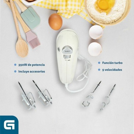 Sbattitore-Impastatrice Grunkel AM-350TURB05BOWL 350 W Bianco 1 L 2 L
